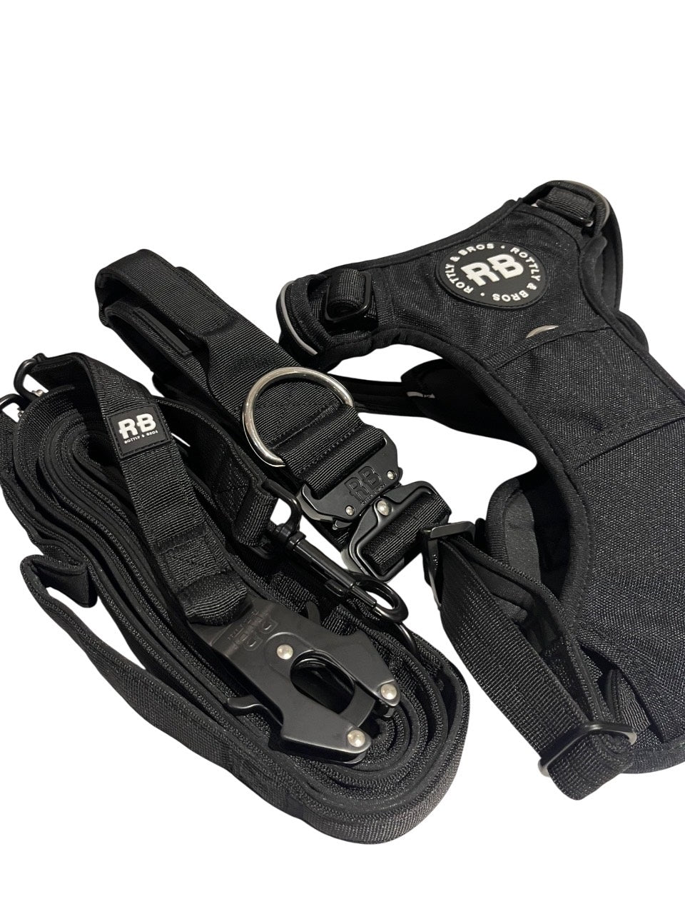 Pack joy completo negro ( ranger collar negro + enjoyable harness negro + convertible ranger leash 3m)